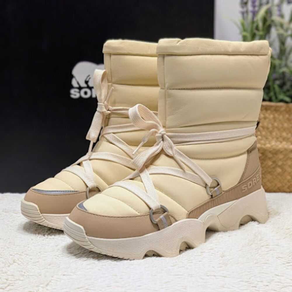SOREL KINETIC Impact NXT Mid Honey Tan Waterproof Insulated Boots Women's 10 NIB